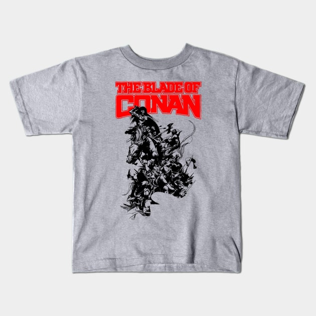 The Blade of Conan Kids T-Shirt by ebbdesign